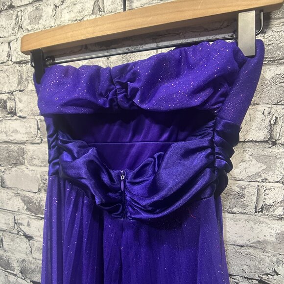 EUC Speekless Purple Maxi Dress Sparkle Ombre Size XS (Prom Homecoming Dress) - Picture 8 of 14